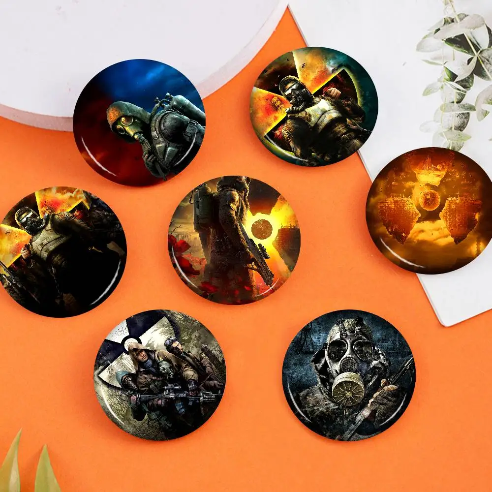 Horror Game S-Stalker Anmie 58mm Handmade Brooch Cartoon Cosplay Badge On Backpack Jewelry Accessories Gifts