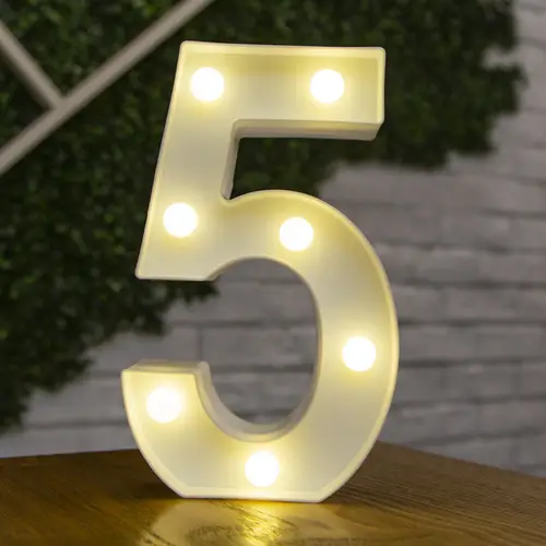 Alphabet Letter LED Nights Lights Number Lamp Decor Party Room Birthday Wall Wedding Home Decorations Personalised Ornaments - Image 28