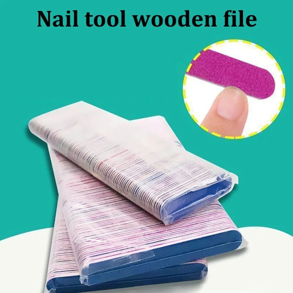 50/100Pcs Doppel Seite Nagel Dateien Mini Schleif Puffer Block Set Für Gel Polnisch Maniküre Pediküre Salon Nail art Werkzeug Matte Stift Na