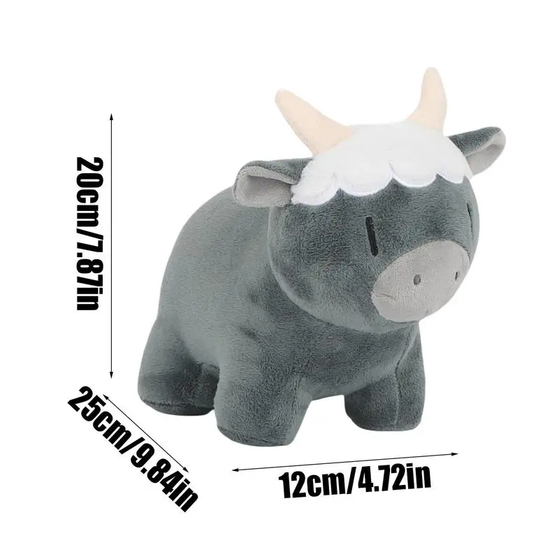 Mucca di peluche peluche cartone animato mucca pulcino farcito bambola di peluche morbido peluche animali di peluche simpatici animali di peluche sensoriali agitati