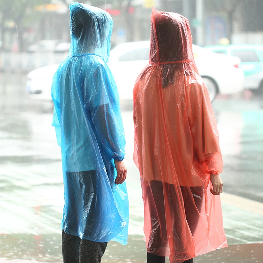 

6 Pcs Disposable Raincoat Camping Things Survival Tools Gear Surwiwal Survivability Equipment Hiking Jacket Poncho Portable