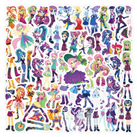 100Pcs Cute Equestria Girls Stickers Aesthetic Pony  Decal For Phone Laptop Suitcase Notebook Skateboard Waterproof Sticker