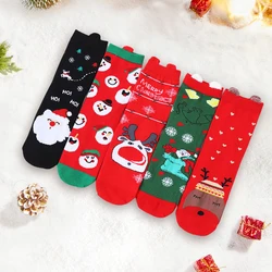 5 Pairs Christmas Gift Socks Women Thermal Winter Plush Non slip Grip Sleeping Floor Short Sock Fuzzy Fluffy Cartoon