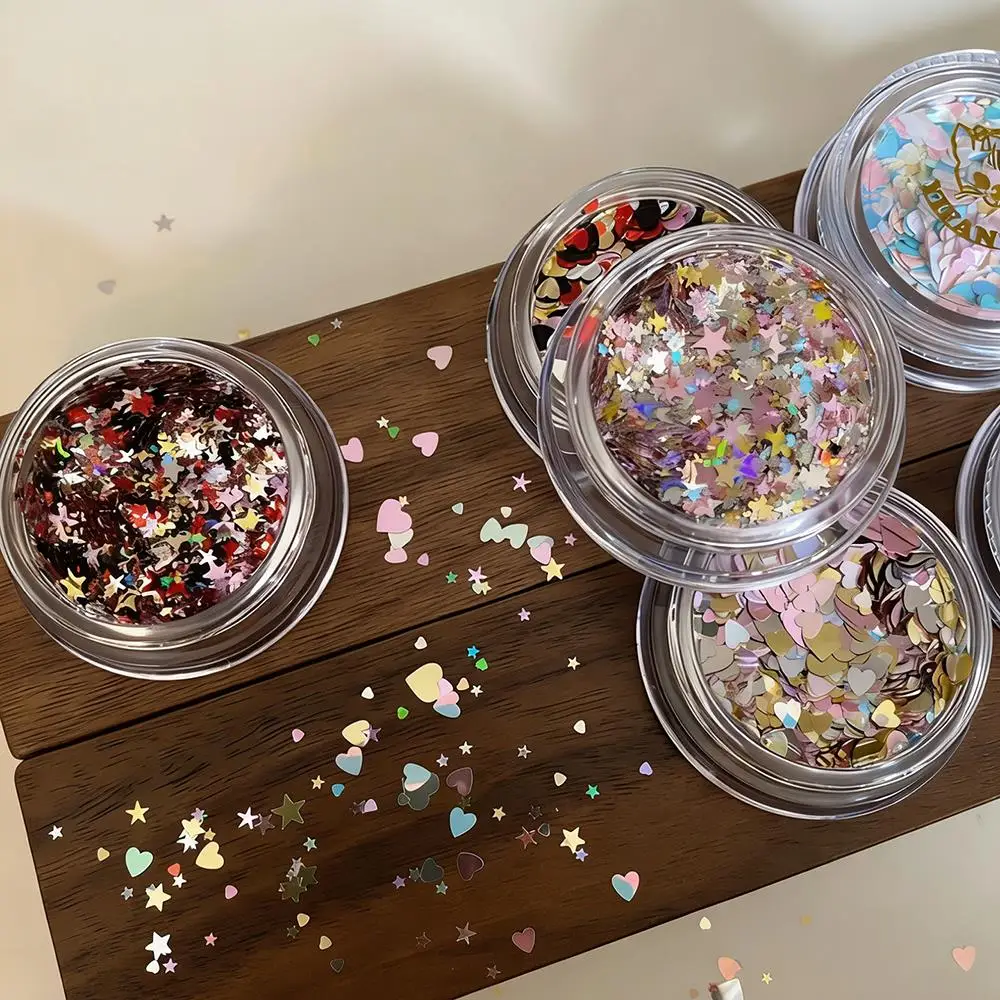 1Box 3D Multicolor Star Nail Glitter Sequins Mixed-Sizes Five-Pointed Stars Flakes Nails Art Decorations DIY Manicure Paillettes
