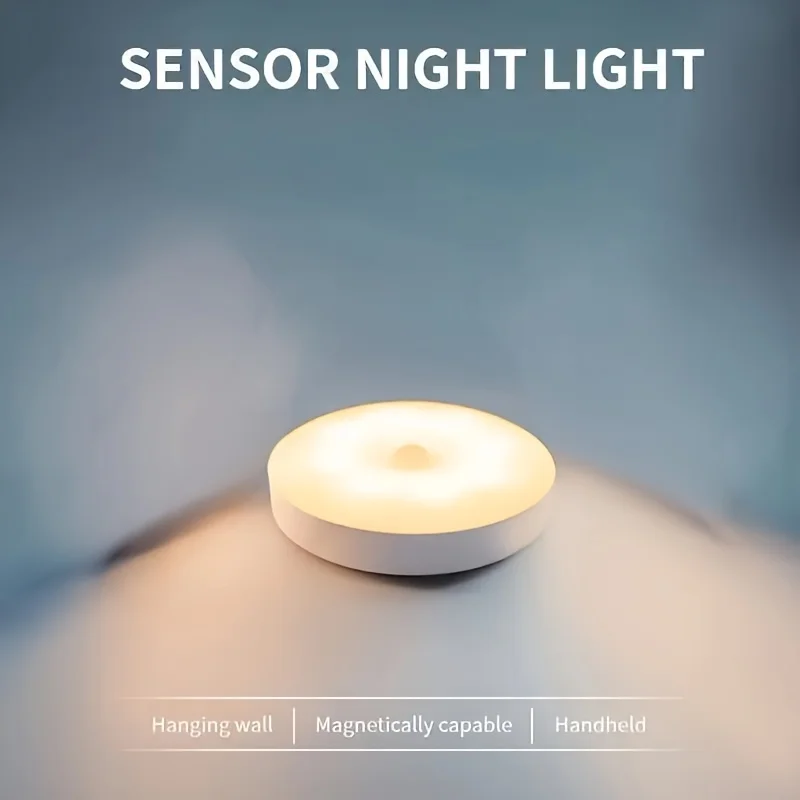 Fotografia 3: Pacote com 2 Luzes Noturnas com Sensor de Movimento, Luzes de Parede USB com Acionamento Automático para Escadas, Corredores, Lado da Cama - Sem Necessidade de Fiação