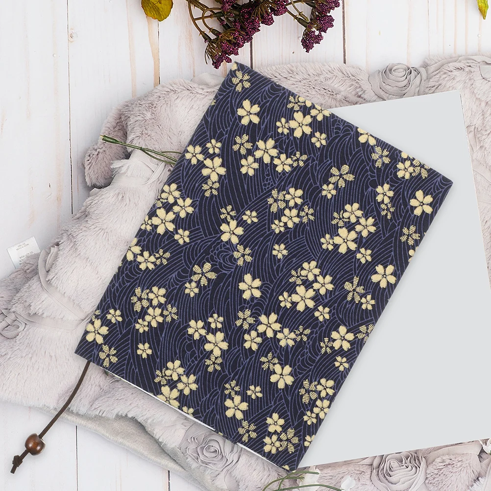 A5 Adjustable Book Cover Decorative Book Sleeve Crane Design Book Protector Hand-made Cloth Book Cover Hand Account Book