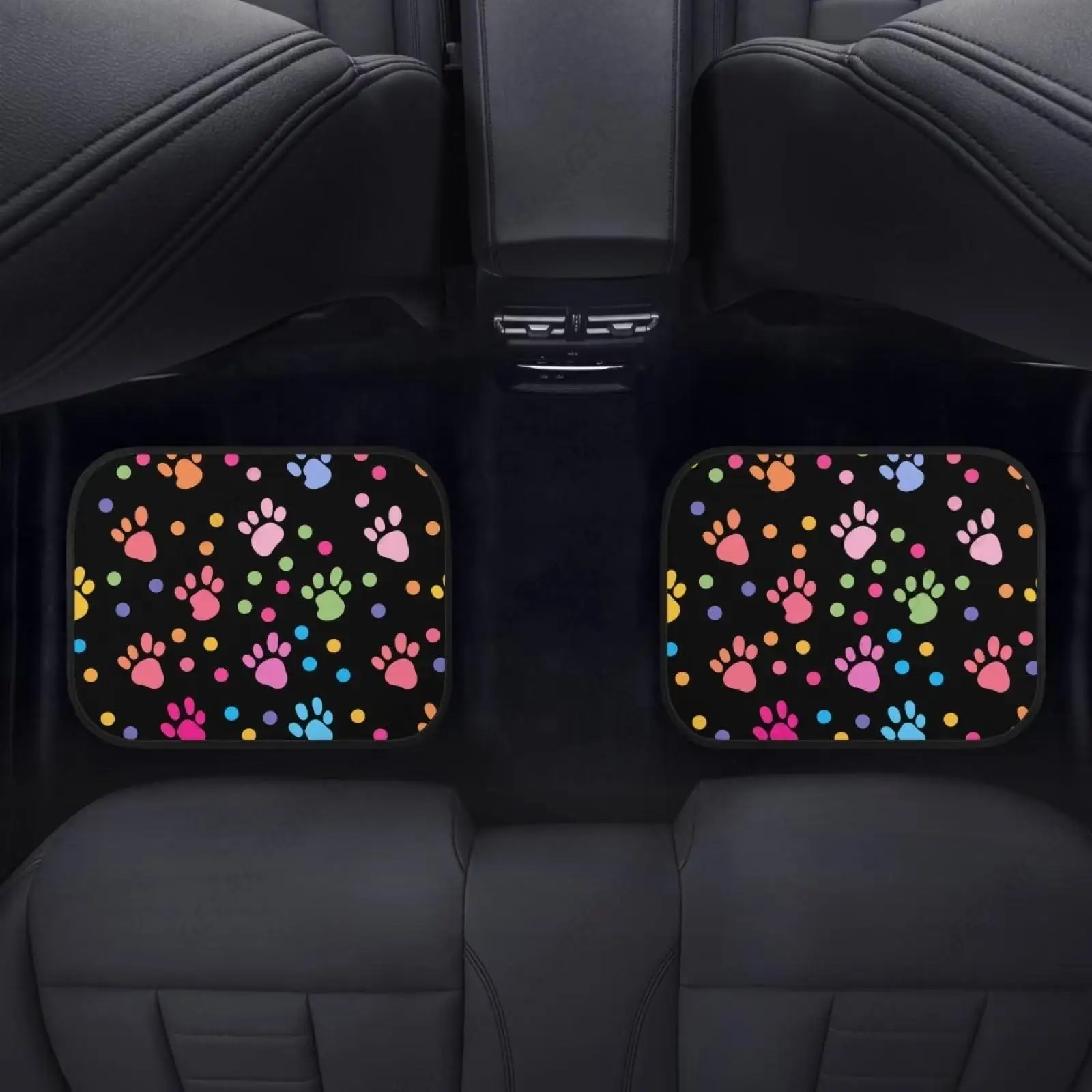 Alfombrillas para coche con forma de pata de perro, juego completo de 4 alfombrillas delanteras y traseras, alfombrillas duraderas para el suelo del coche, alfombras de goma, fundas protectoras para asiento de cubo para SUV