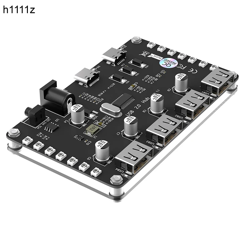 

4 Port USB 2.0 HUB with 3528 Colorful LED DC 5/12V Auxiliary Power for PC Laptop Keyboard Mouse HDD Support Windows/Mac/Linux OS