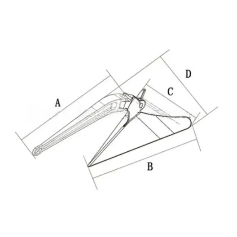 Marine Triangular Boat Anchor Stainless Steel High-grip Hardware Plow Anchor Suitable for Yachts in Various Customizable Sizes