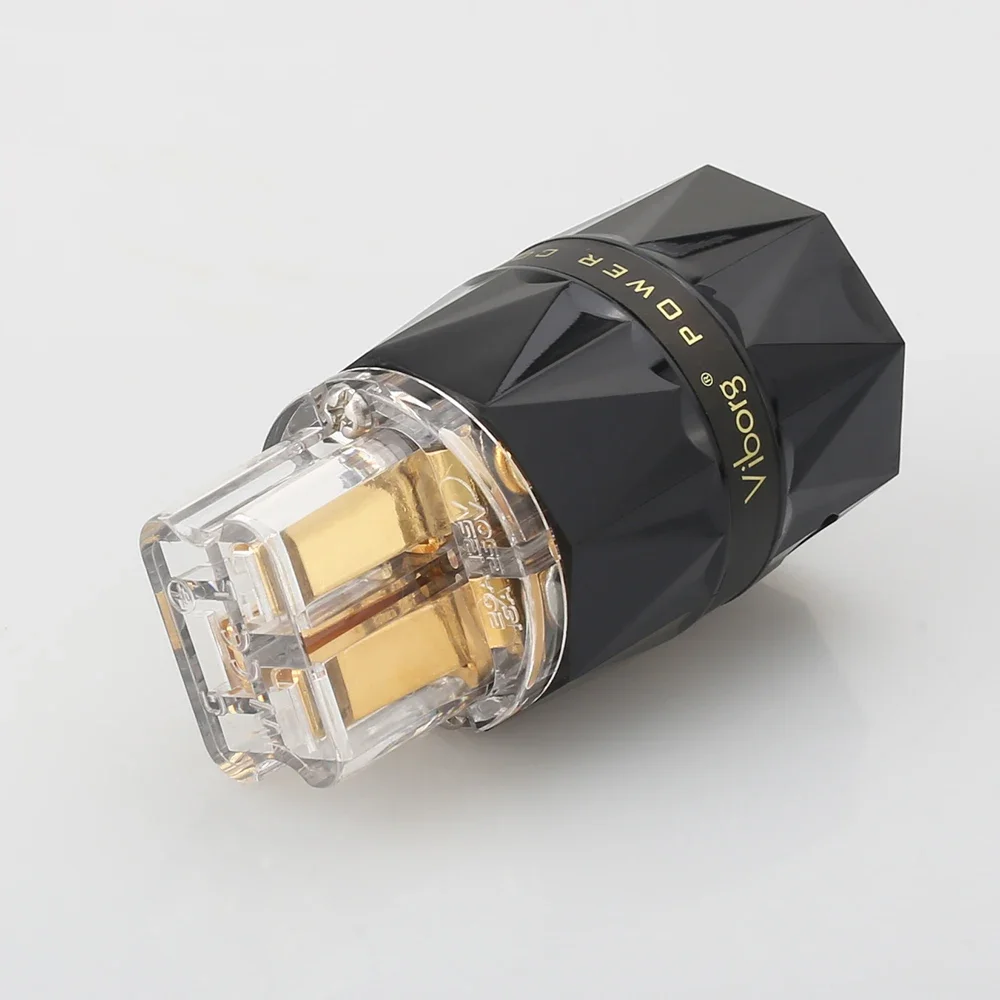 

Viborg VF523G Top Clear C19 Gold Plat Pure Copper 20A Power Gold Plated Audio Power IEC Connector Plug 20A IEC 20A C19