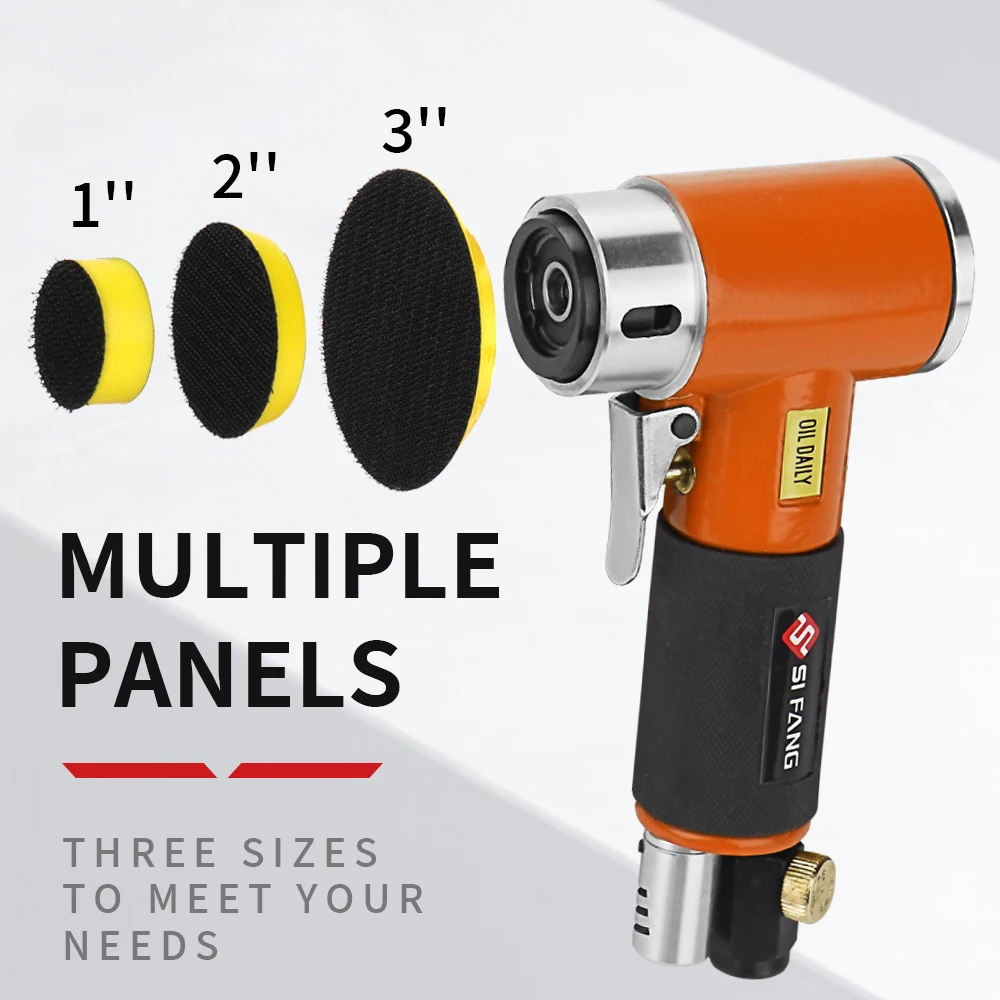 New Orbit Air Sander Mini 2"/3" Pneumatic Grinding Machine Set for Car Polishing Dual Action Orbital Polisher Buffer