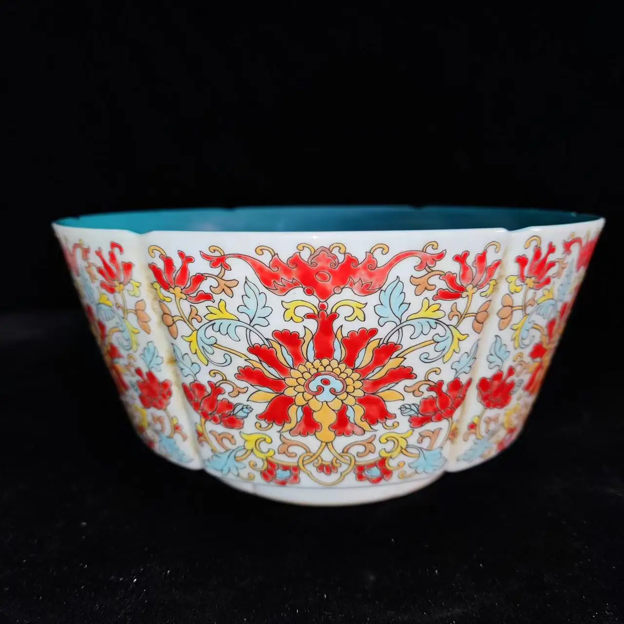 

Qing Dyansty Pastels porcelain Guan Yin flower Bowl,Free shipping