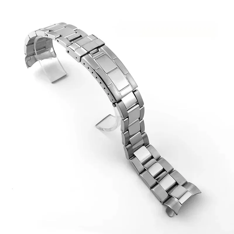 20mm Vintage Brushed Stainless Steel Oyster Curved End Watch Strap Bands Bracelet Fits For Rolex RLX 16700 16710 70216 Watch