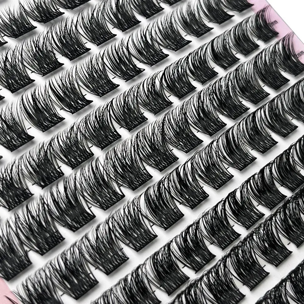 Picture 5: 120 Clusters D Curl Lash Clusters 8-14mm Mixed Length 3D Natural Soft DIY Individual Eyelash Extensions Reusable Lashes