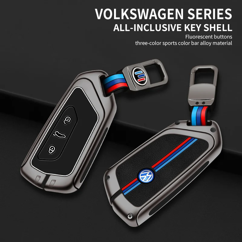 Metall Auto Schlüssel Fall Abdeckung Schutz Shell Fob Auto Für Volkswagen Tharu Golf 8 Shell Tharu X Auto ID 4, Sharp Schlüsselbund Zubehör