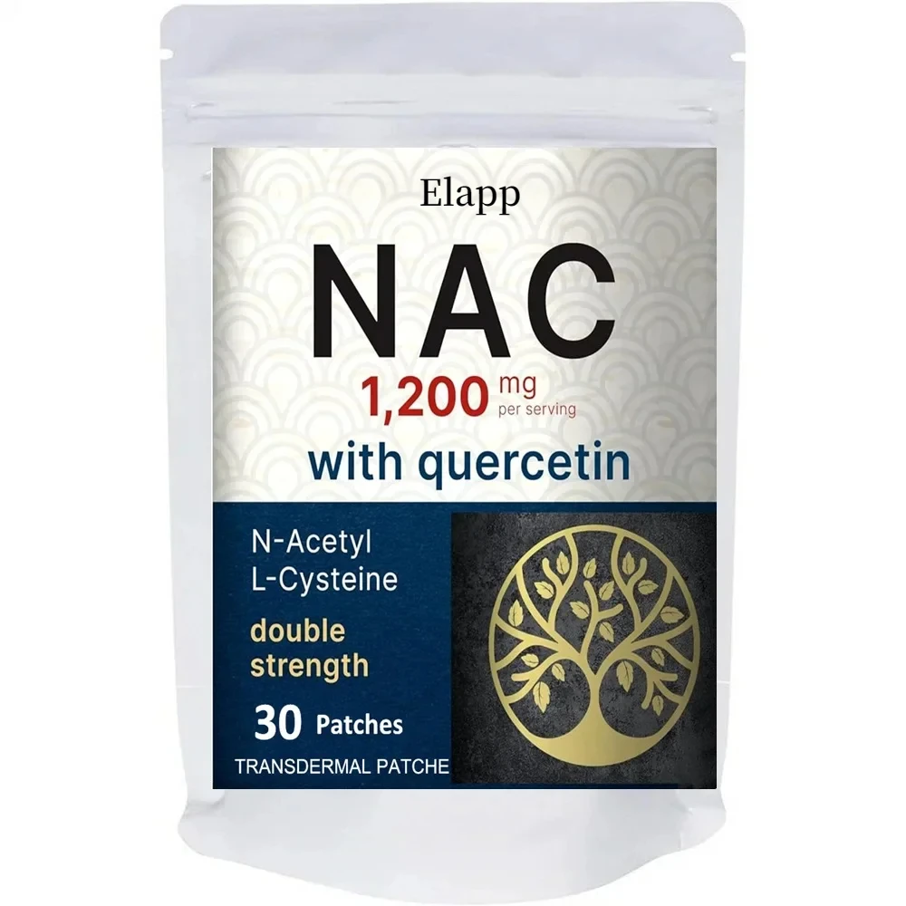 NAC Transdermal Patches N-Acetyl Cysteine with Quercetin Support for Immune, Liver, & Lung Health 30 Patches