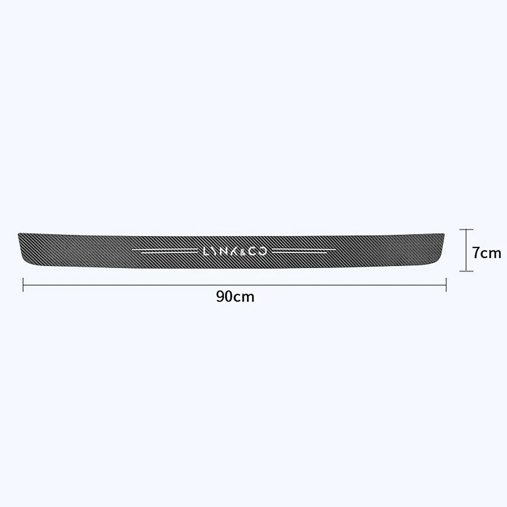 1pc car accessories Carbon fiber cloth trunk bumper Decoration For lynk & co sticker AUTO Styling - Image 2