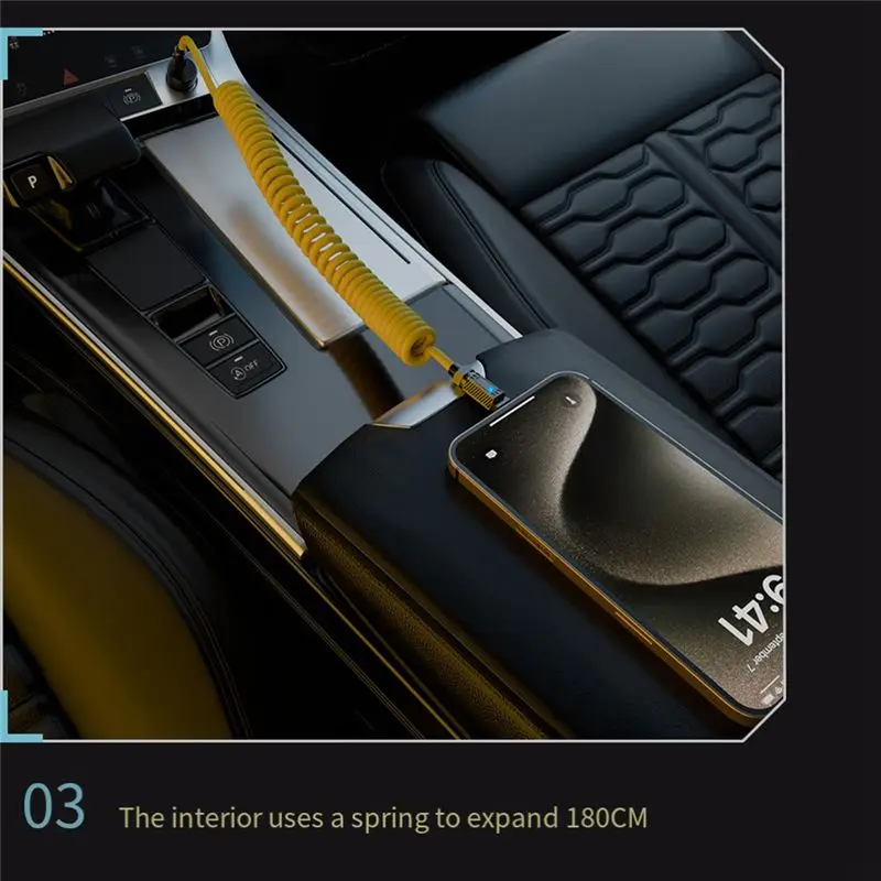 AED6-PD 140 واط الربط كابل بيانات شحن سريع 20 جيجابت في الثانية 8K HD C إلى C كابل الربيع نوع C سلك موسع قابل للتطوير