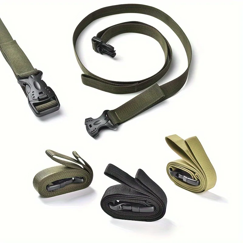 2/5PCSOutdoor Luggage Binding Strap，Adjustable Drawstring，Buckle-style Travel Suitcase Packing Safety Strap Cargo Binding