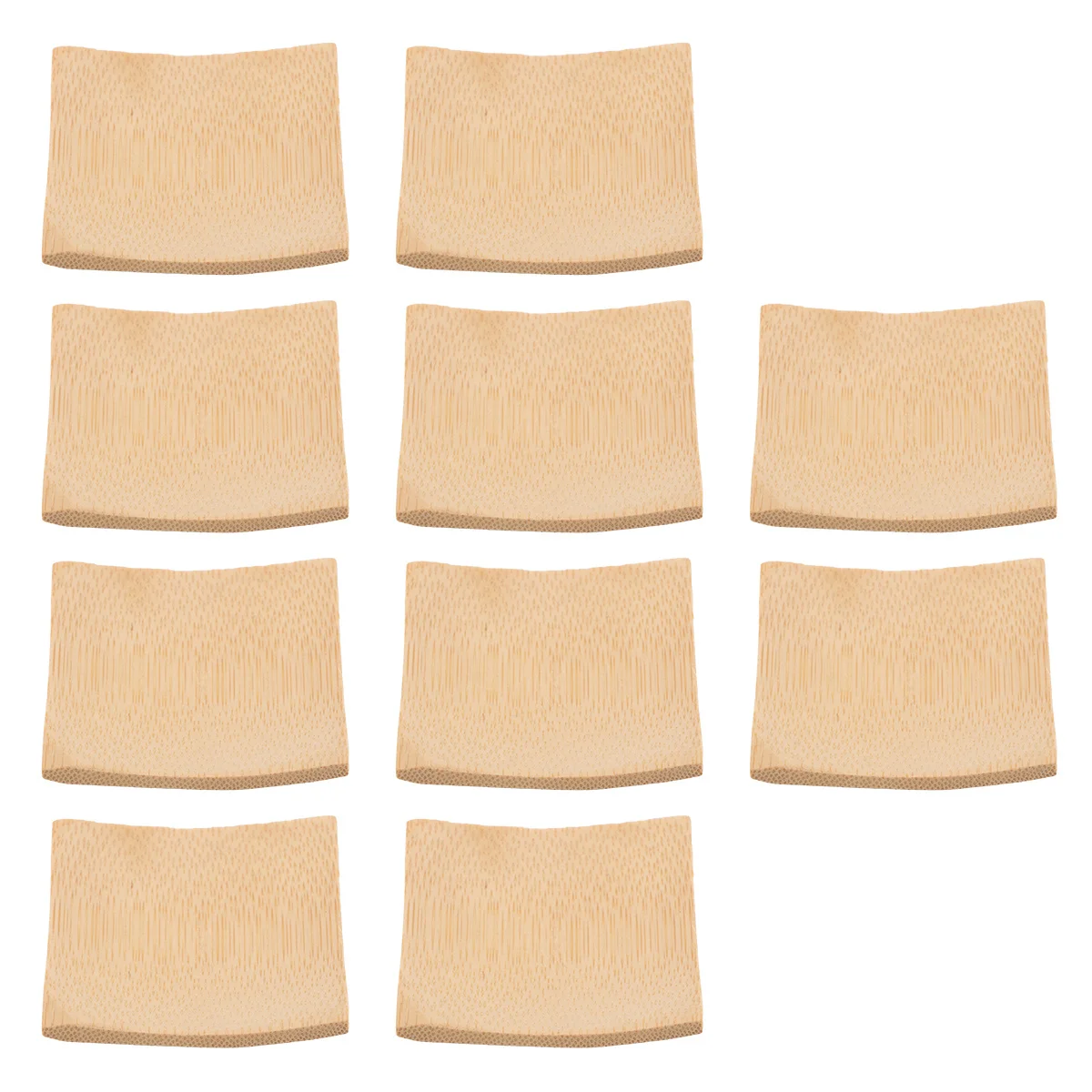 

20 pcs 6X6Cm Bamboo Sushi Tray Square Snack Plate For Dessert Fruit Cake Storage Mini Dish Holder Kitchen Barware Set