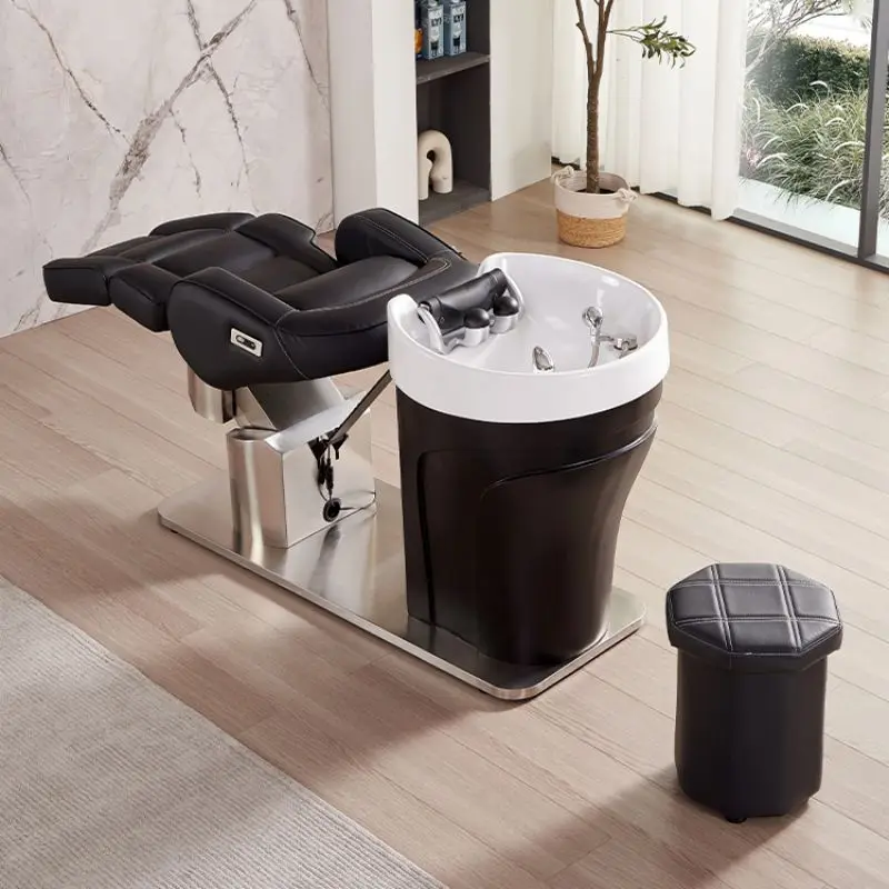 Beauty Salon Professional Shampoo Chair Basin Luxury Washing Hair Bed Shampoo Chair Reclining Full Relaxing Behandelstoel Chairs