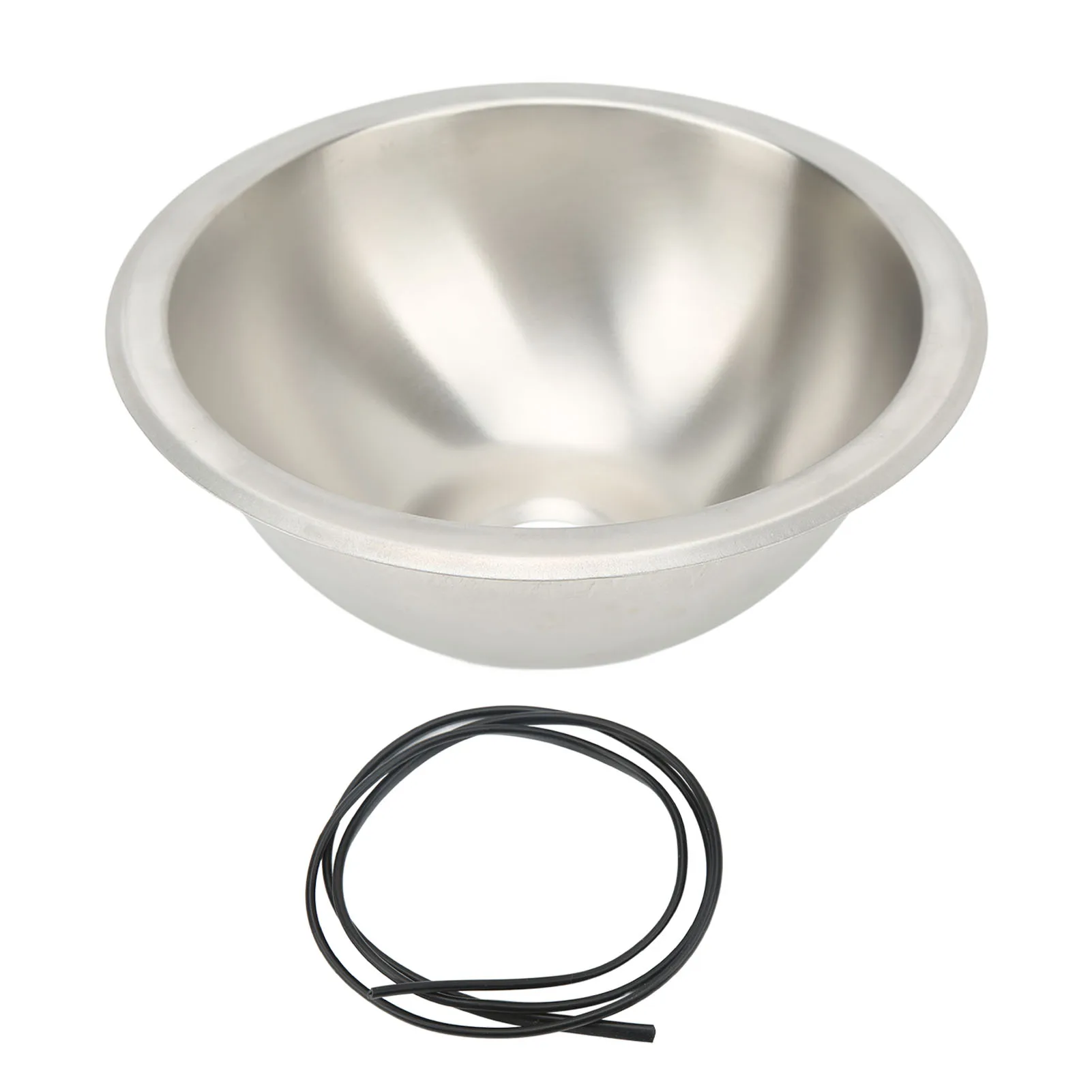 Sink Round Boat Sink RV Kitchen Sink 304 Stainless Steel Wiredrawing Smoothing Space Saving Round RV Sink for  Boat