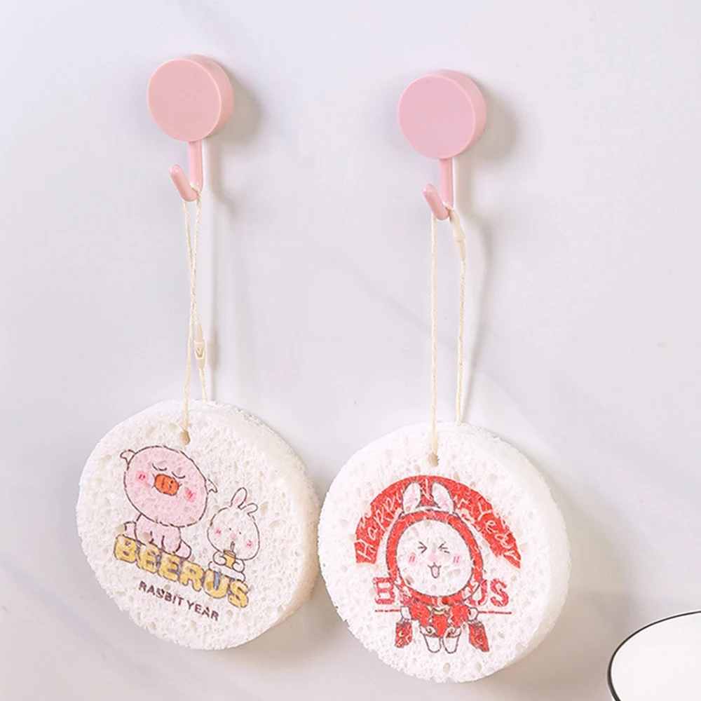 Sponge Wipe Compressed Wood Pulp Cotton Cartoon Bowl Washing Sponge Wipe Kitchen Pot Brush Cloth Towel Household Cleaning Tools