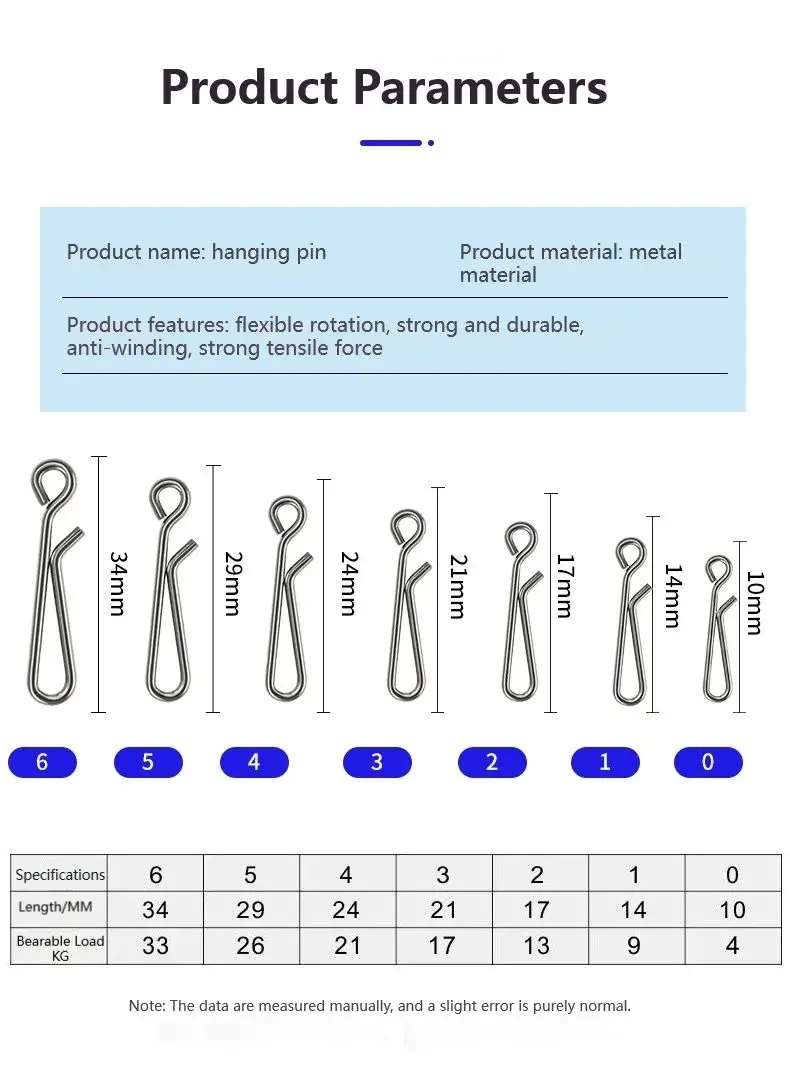 100Pcs Edelstahl Fisch Haken Köder Stecker Angeln Schnalle Rotierenden Suspension Schnalle Solide Ring Bass Angeln Zubehör – Detail 3