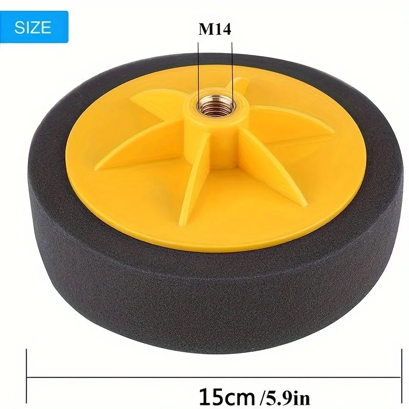 Discos de Polimento de 6 polegadas com Velcro – Conjunto de 3 Densidades para Polidores Rotativos e de Órbita, Cera Automotiva