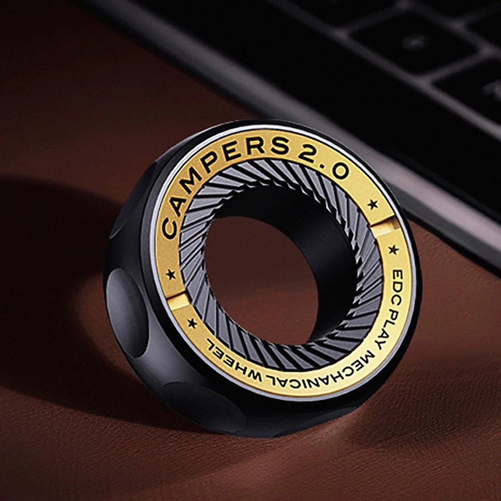 EDC Stormbreaker Stainless Steel Rotating Ring Magnetic Fidget Spinner Brass Tactile Gears Fidget Toy Metal Anti-Anxiety Gadget