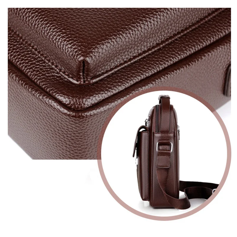 Men PU Leather Shoulder Bag Male Crossbody Bag For Men‘s Sling Bag Business Handbag