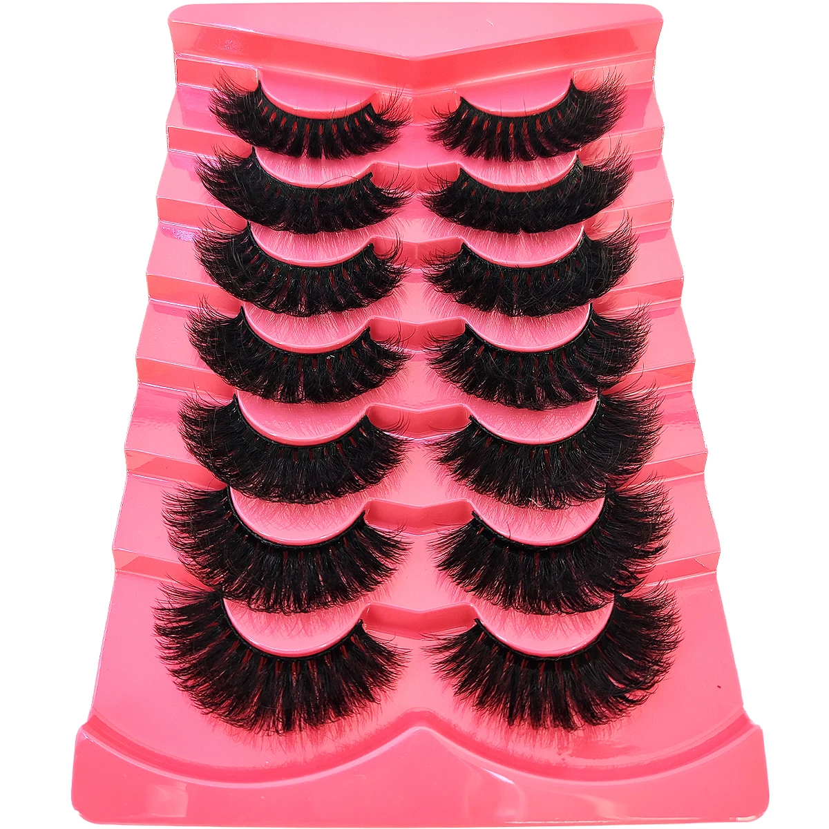 5/7/8/9/10 Pairs 3D Faux Mink Lashes Fluffy Soft Full Thick Wispy Natural long False Eyelashes Curly lashes wholesale lashes