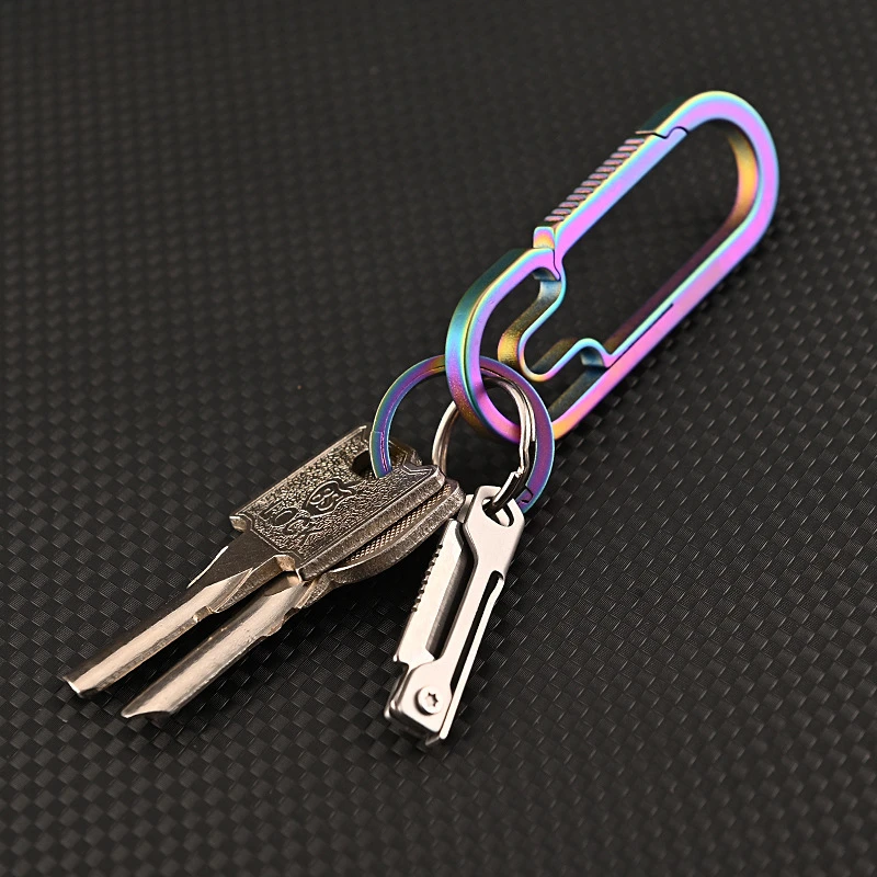 Outdoor Mini Square Head Multi-function Pocket Knife Keychain Pendant Camping Supplies Stainless Steel Folding Knife