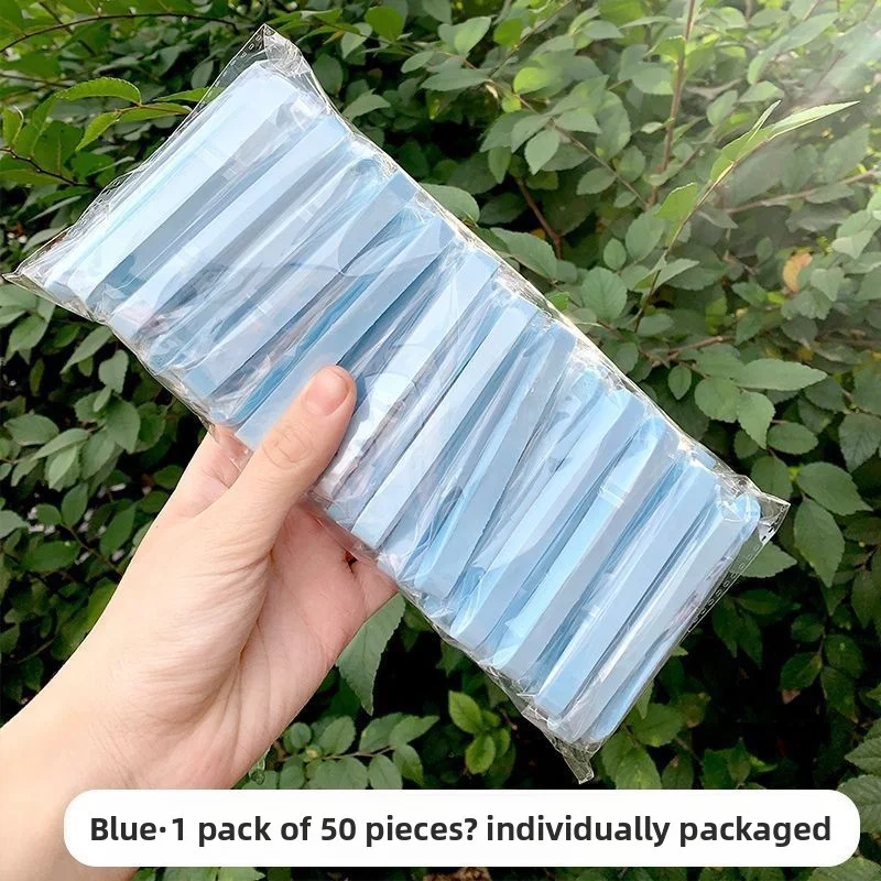 12/50PC 使い捨て一体型洗顔パフ – 個別包装、クレンジング、拭き取り、メイク落とし用