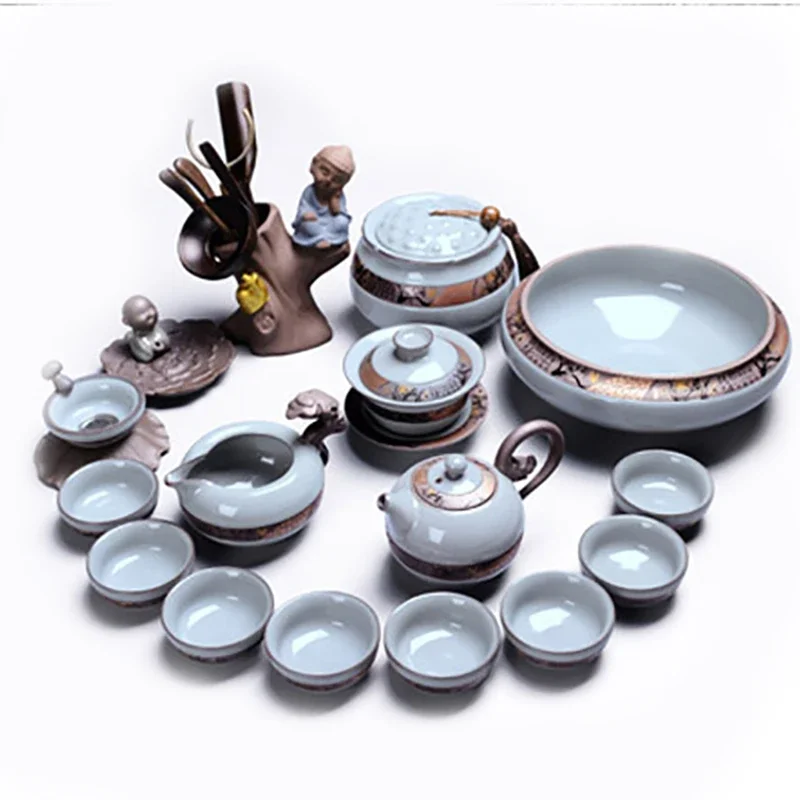 

Kung Fu Chinese Tea Set Pot Mugs Kettle Infuser Maker Travel Ceremony Service Tea Set Accessories Chaleira Teapot Set