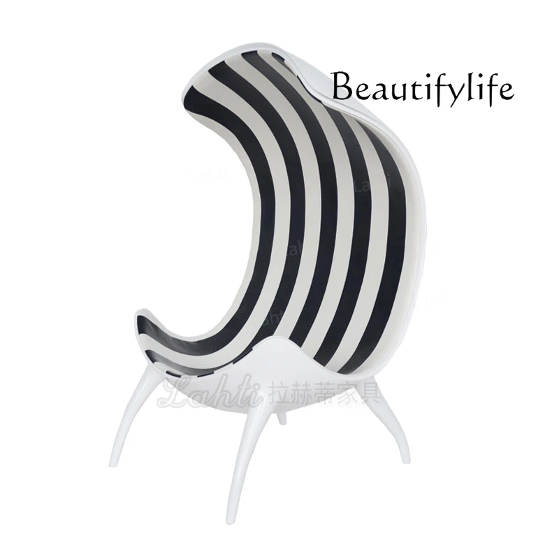 Ballet Chair Frp Elegant Curved Back Chair Creative Strange Shape Designer Personality Chair Nordic High Back