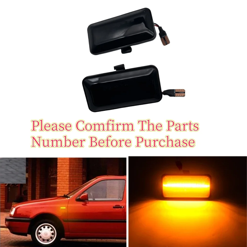 

LED Dynamic side marker turn signal lights For VW Golf 2 /3 Van Cabriolet For VW Jetta A2 A3 Passat B3 Vento A3 Ibiza MK2 seats