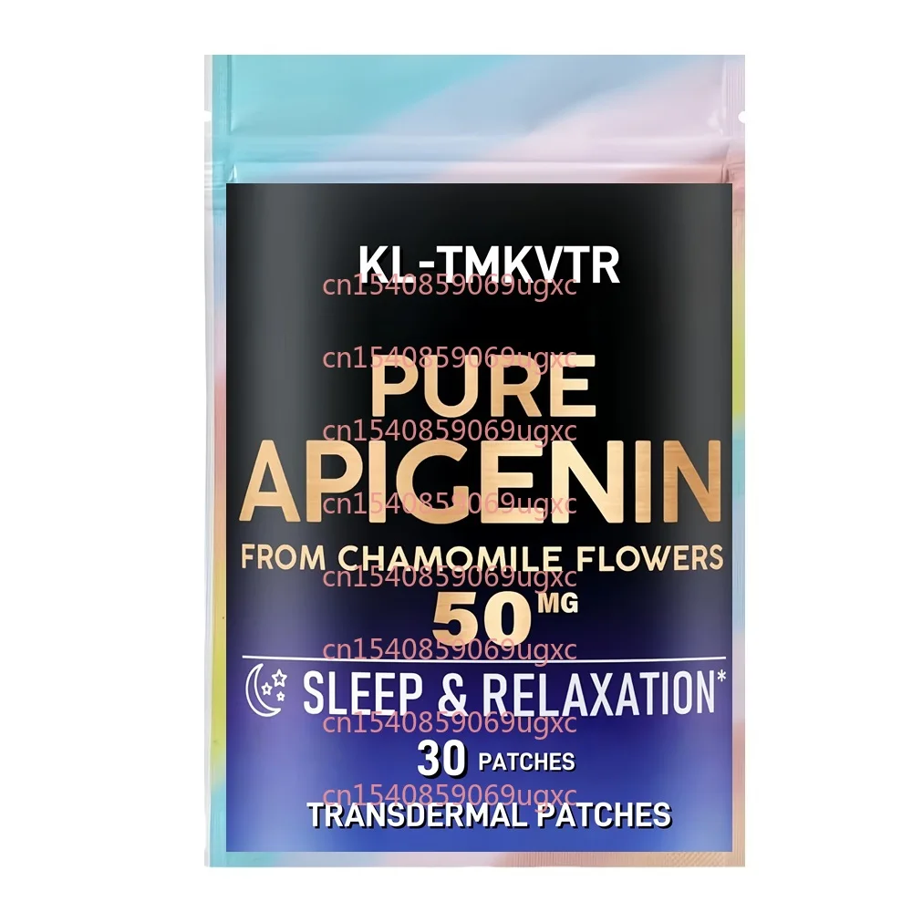 30 パッチ アピゲニン経皮パッチ 女性と男性用 カモミールの花から作られた天然 - 品質の休息、落ち着き、リラクゼーション