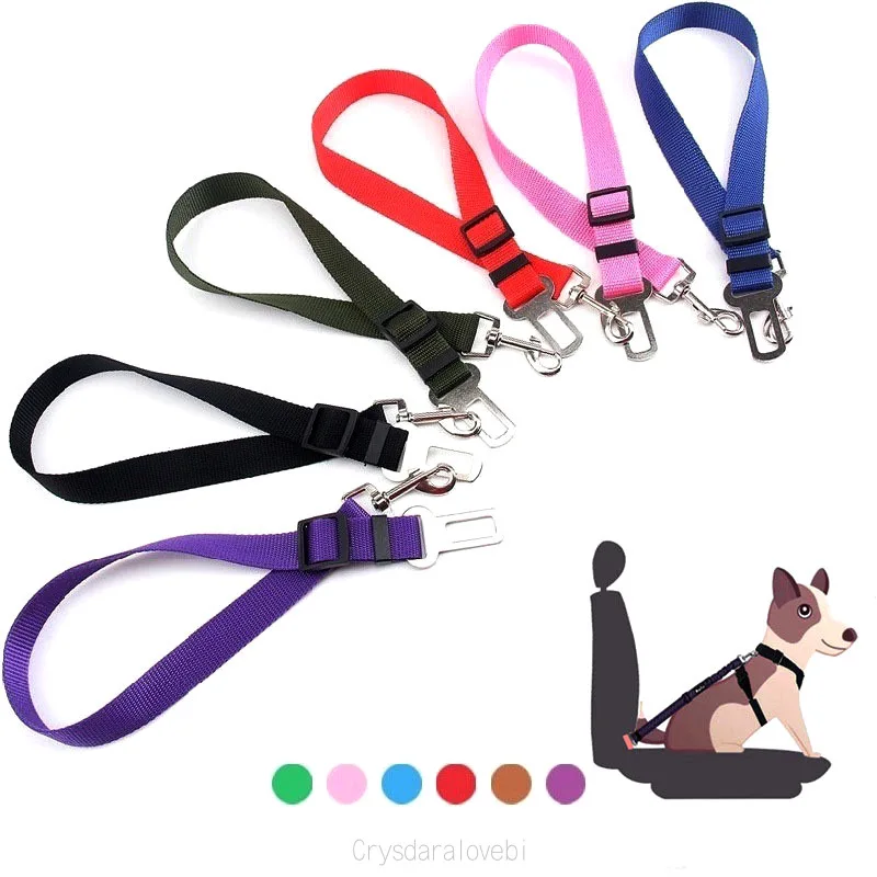 

100pcs Strong Pet Dog Car Travel Seat Belt Clip Lead Restraint Harness Width 2.5cm Fedex DHL Free Shipping