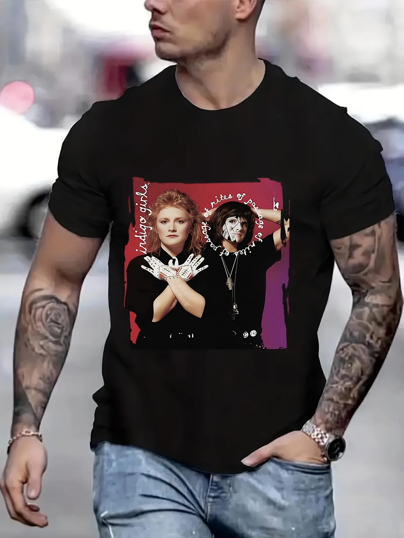 

Indigo Girls Tour 90s Oversized T-Shirt Boyfriend Gift Gym Clothing Men Funny Ugus T-Shirts Harajuku B5023612