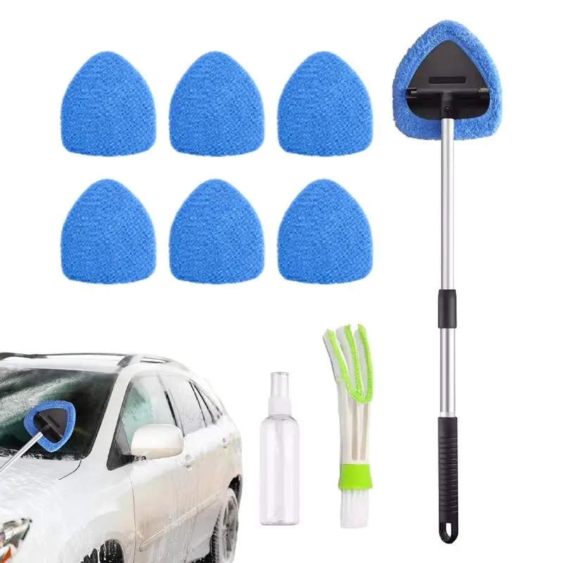 Window Cleaning Brush Scalable Brush Car Windshield Window Cleaner Auto Glass Cleaner Inside Outside Window Wiper For Bathroom