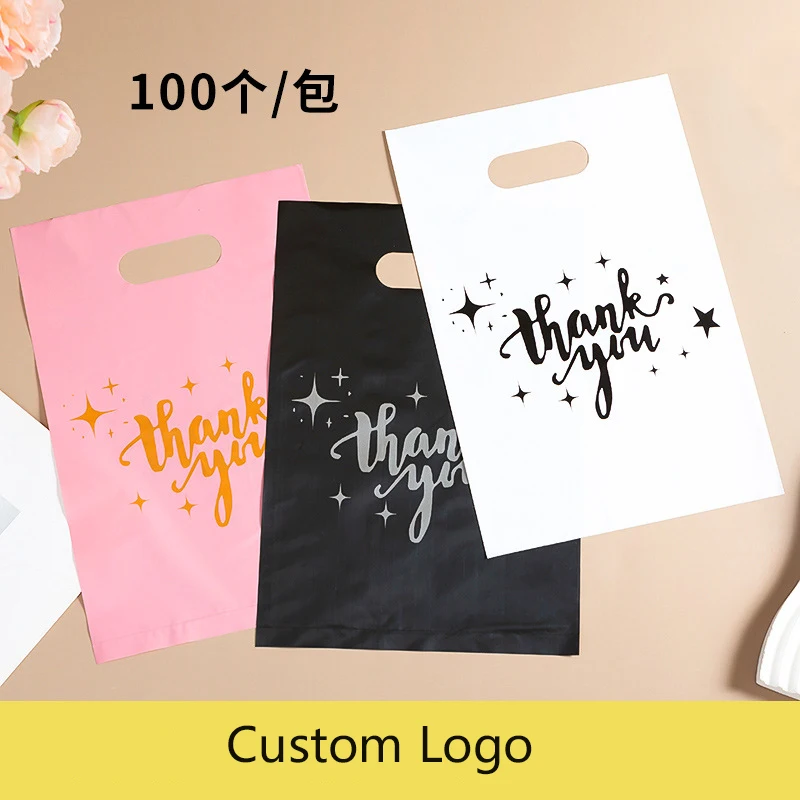 

200 шт. пластиковый пакет с ручкой для покупок/подарочный пластиковый пакет для упаковки одежды/сумка с логотипом с принтом