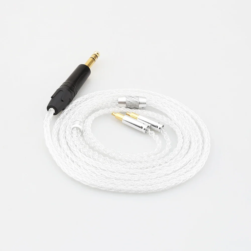 High Quality HIFI 8 Core 99% 7n Pure Silver Earphone Cable For ATH-ADX5000 ATH-MSR7b 770H 990H A2DC Headphone