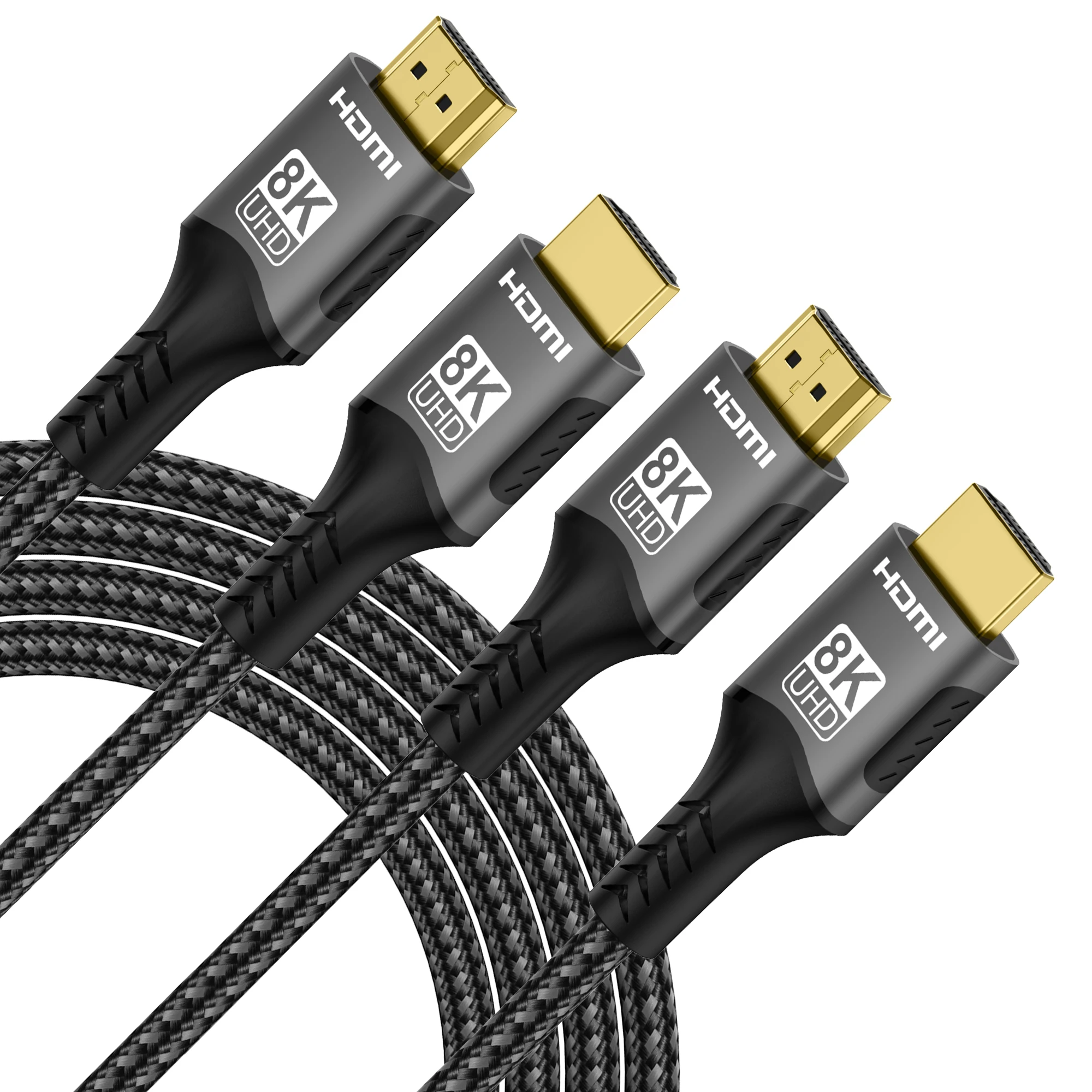 8K hdmi 2.1 cable High Speed HDMI Braided Cord for tv box HDTV Monitor Xbox DesKtop Computer ps4 controller projector video cord