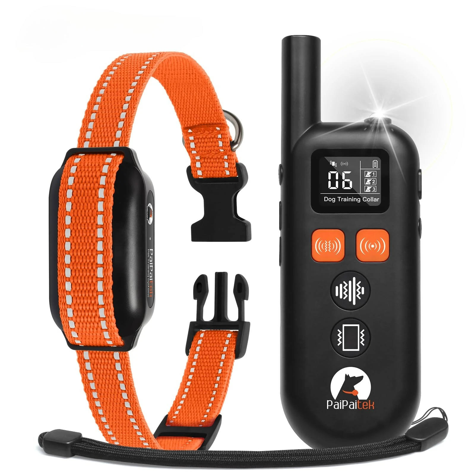 

New Ultrasonic Dog Training Collar,3300ft No Shock Electric Collar for 10-120lbs Dogs,Stop Barking Vibration Anti Bark Collar