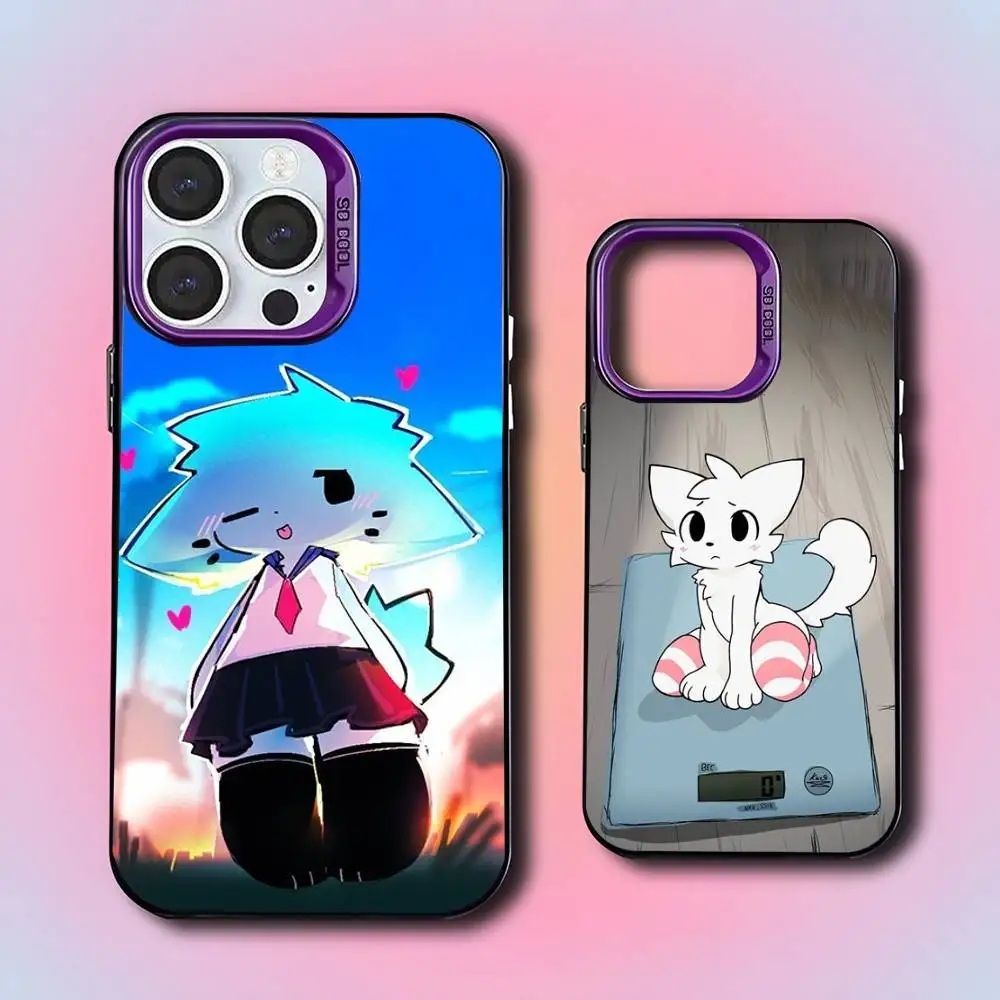 

Furry Cute Art B-Boykisser Phone Case For iPhone 17,16,15,14,13,12,11,Pro,XS,Max,Plus,Mini,SE4,E Purple Matte Shockproof Cover