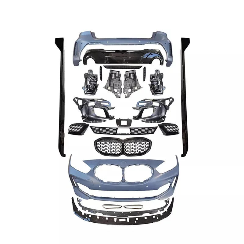 

Комплект для тюнинга кузова автомобиля в стиле M-Tech: бамперы, боковые юбки, спойлер, передний сплиттер для BMW 1-й серии F40