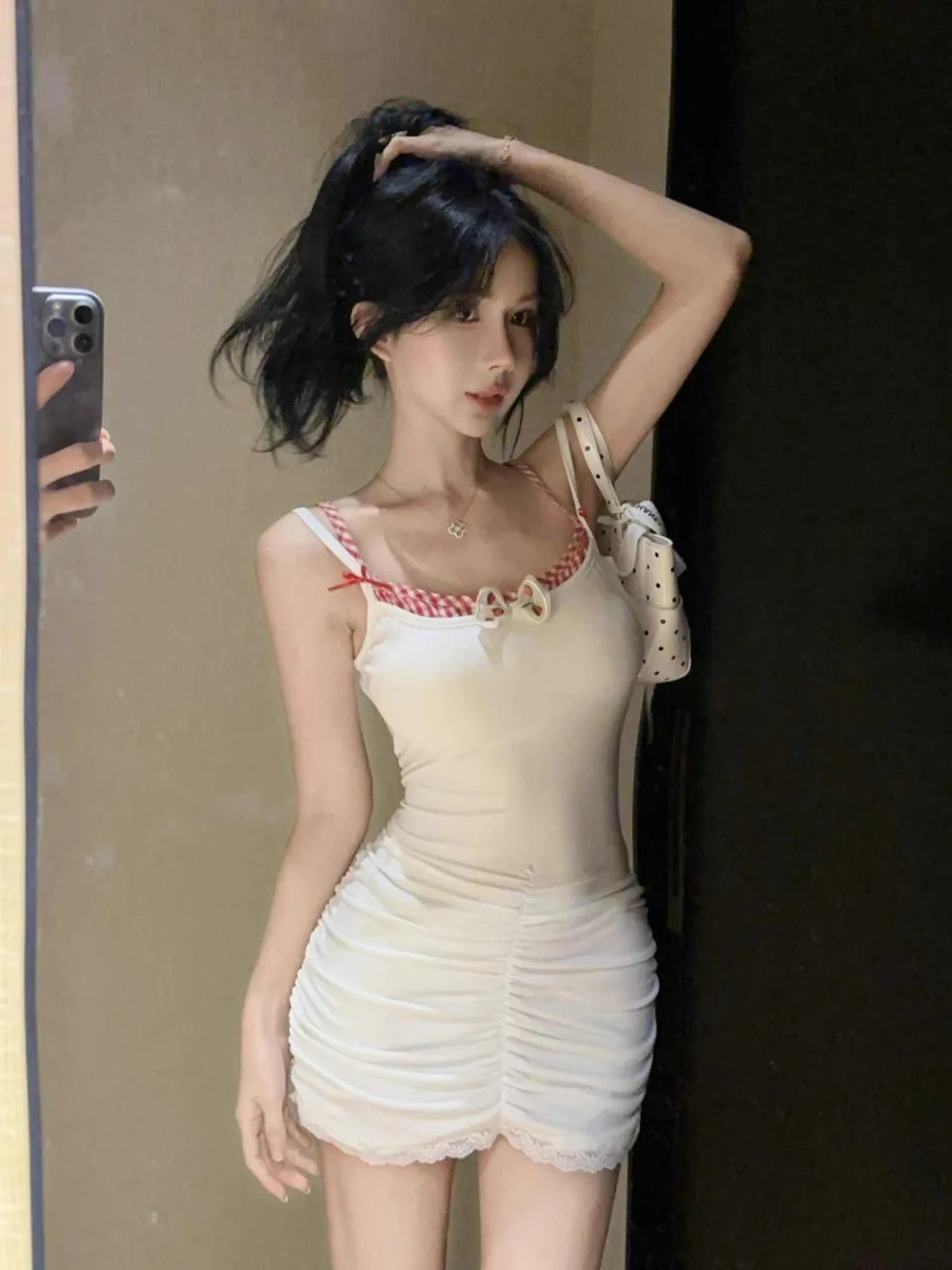 Jurken Mouwloos Dames Halve schouder voor dames Winter Satijn Opstaande hals Coltrui Mockneck Notched Revers Revers Veelkleurig