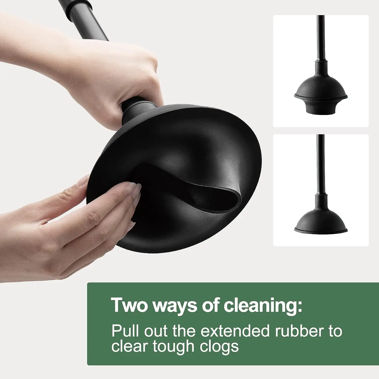 2 In 1 Toilet Brush And Plunger Set With Silicone Brush Head Strong Suction Rubber Cup Space Saving Bathroom Cleaning Tool With Storage Holder Toilet Brush Toilet Plunger Bathroom Cleaning Tools view 2