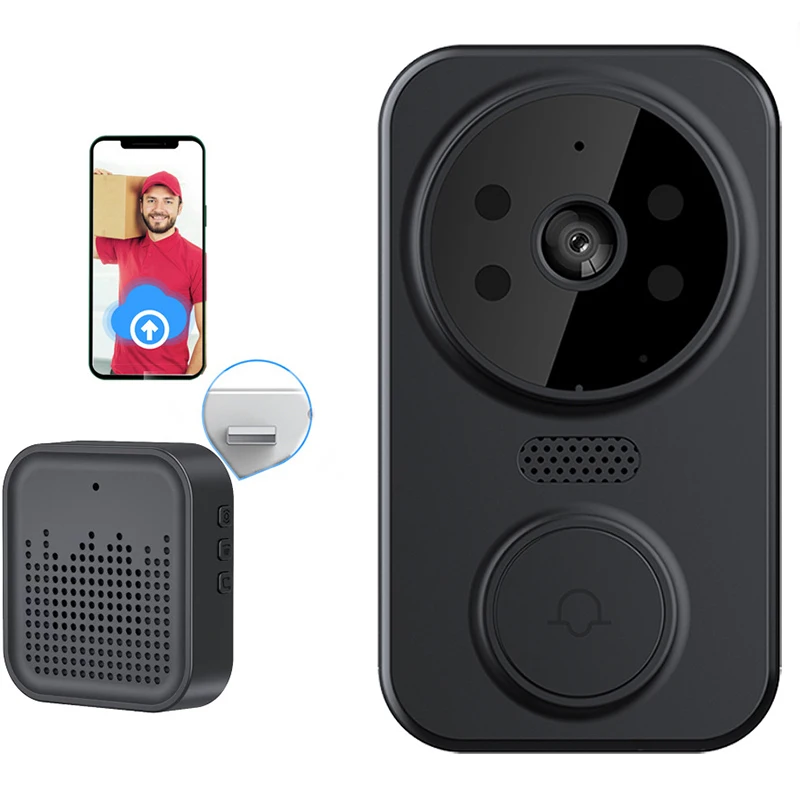 1PCS Wireless Doorbell WiFi Outdoor HD Camera Security Door Bell Vision Video Intercom Voice Change Home Monitor Door For Phone